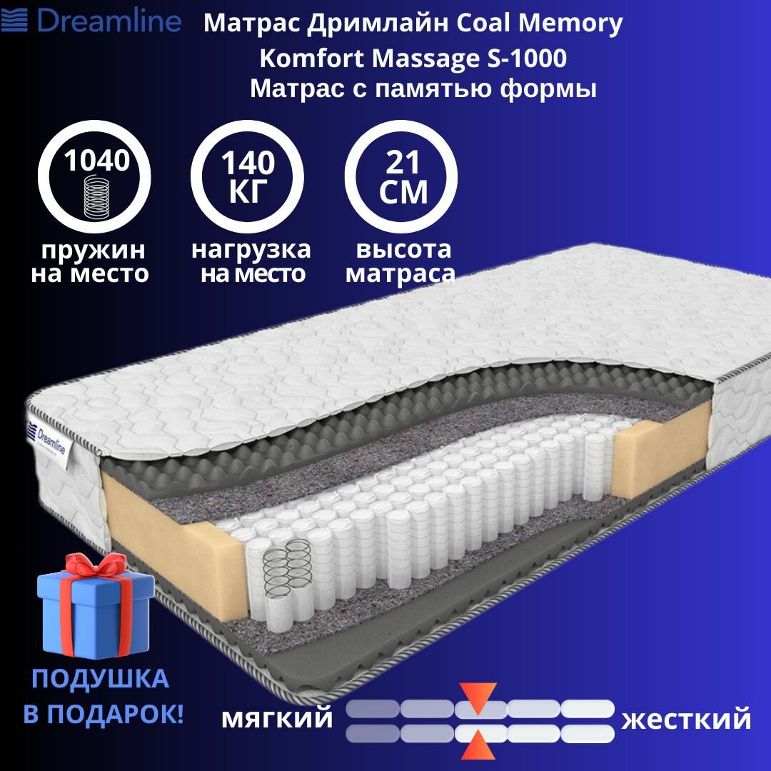 Матрас Дримлайн Coal Memory Komfort Massage S-1000