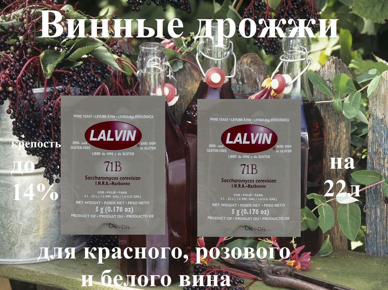 Винные дрожжи Lalvin 71B (2 шт.)
