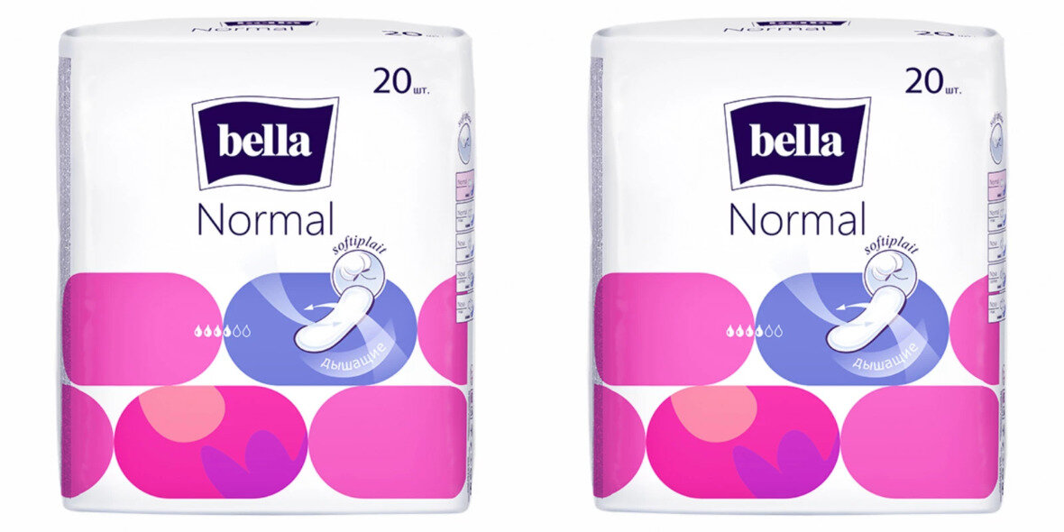 Прокладки BELLA, Normal, женские, гигиенические, 20 шт, 2 уп