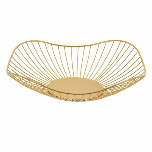 Фруктовница, металлическая, диаметр 30 см, золотой
