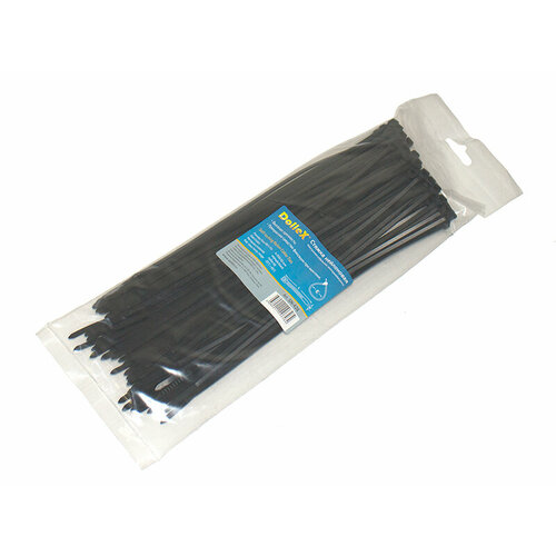 Хомут пластиковый-стяжка 4х250 нейлоновая (уп. 100 шт.) черный DOLLEX SN-426