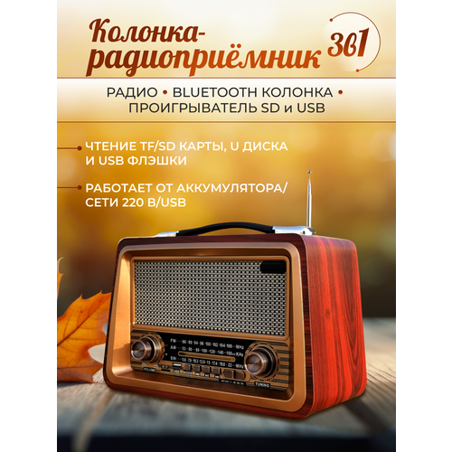Портативный ретро радиоприёмник и Bluetooth колонка 520000₽