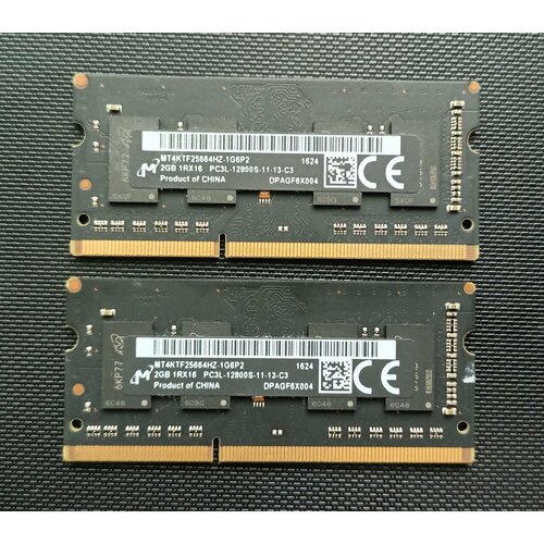 Micron 2GB x 2 PC3-12800 DDR3L-1600MHz 100000₽