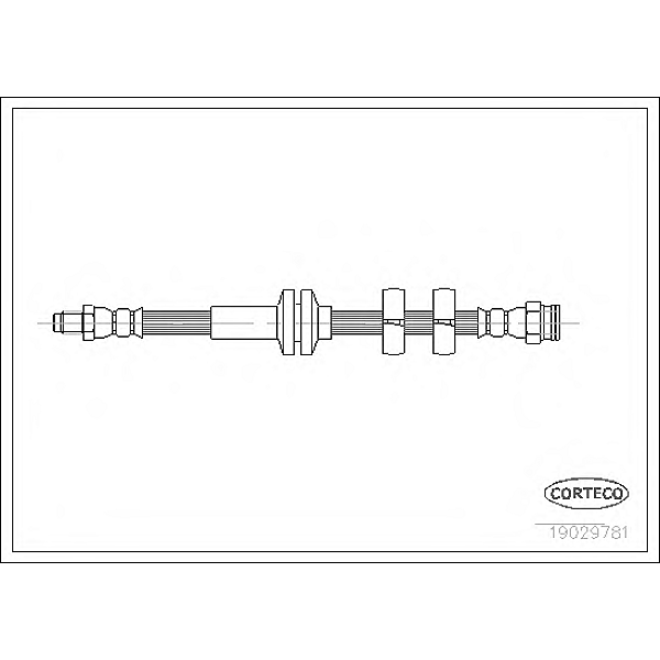 CORTECO 19029781 (19029781_CO / 46474539) шланг тормозной передн alfa romeo: 147 / 156 97-