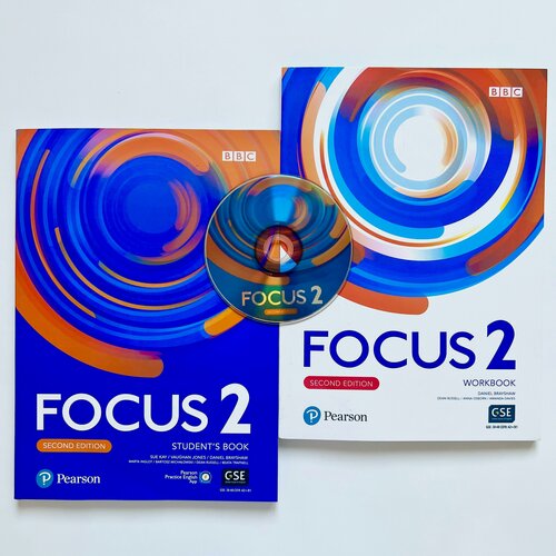 Изображение товара Focus 2 учебник и рабочая тетрадь комплект, Student's Book + Workbook + CD (second edition)