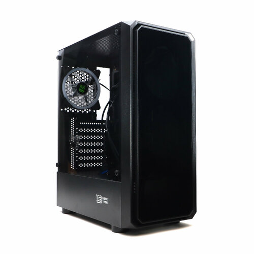 Корпус BaseTech eXtreme GFX-04 ATX, Midi-Tower, без БП черный (BT-GFX-04-TG-1F-RGB) бесцветный, черный