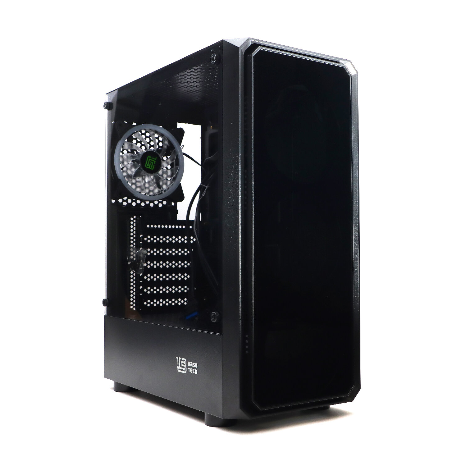 Корпус BaseTech eXtreme GFX-04 ATX, Midi-Tower, без БП черный (BT-GFX-04-TG-1F-RGB)