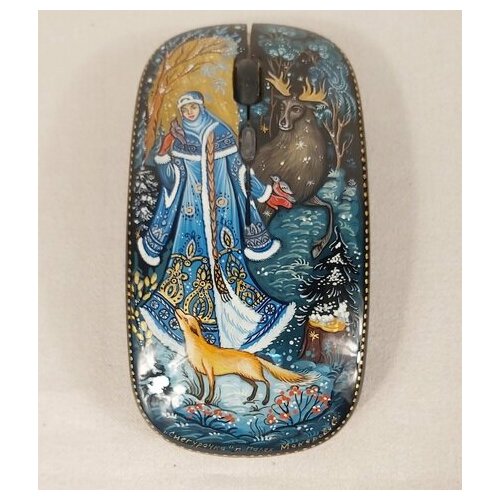 Мышь беспроводная с ручной росписью Палех Снегурочка 1200000₽