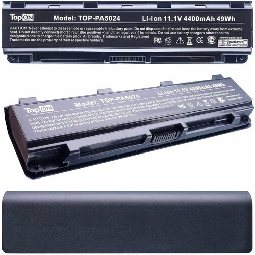 Аккумулятор TOP-PA5024 для Toshiba 11.1V 4400mAh 49Wh TopON аккумулятор для ноутбука toshiba satellite c50 c840 s855 series 10 8v 4400mah 48wh p n pa5110u 1brs