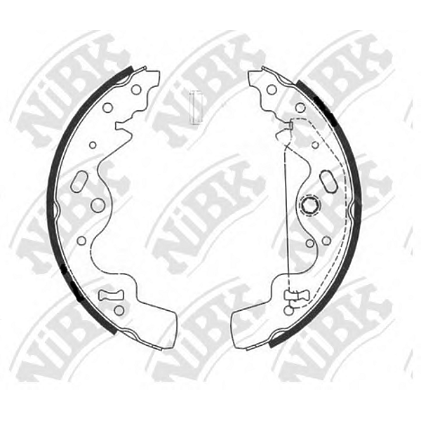 NIBK fn0628 (FN0628, SFS000030) колодки тормозные барабанные задн. Land rover (Ленд ровер) Freelander (Фрилендер)
