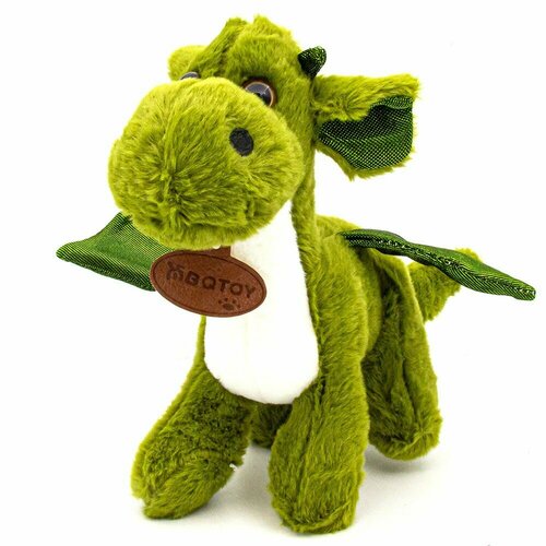 фото Мягкая игрушка зеленый дракон 23 см, символ 2024 года toysofkids