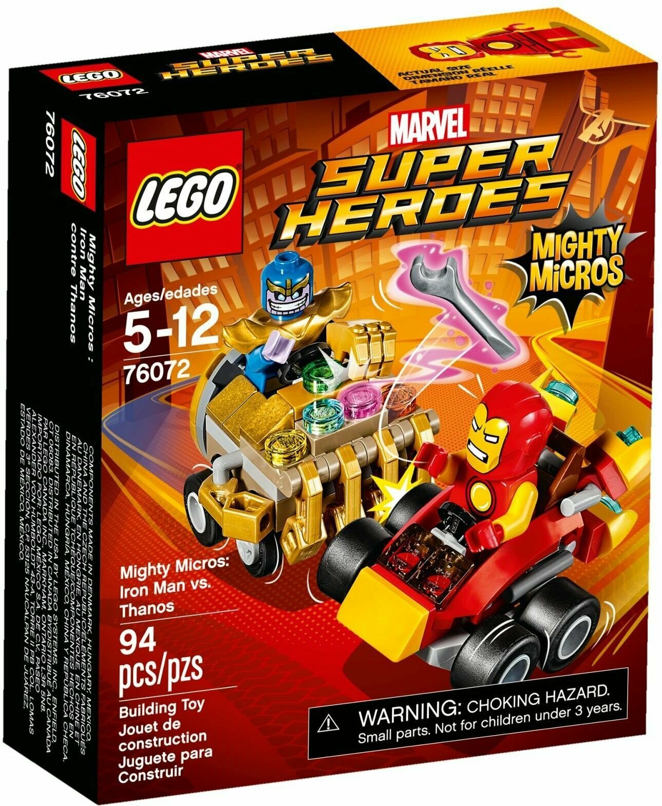 Конструктор LEGO Marvel Super Heroes 76072 Железный человек против Таноса