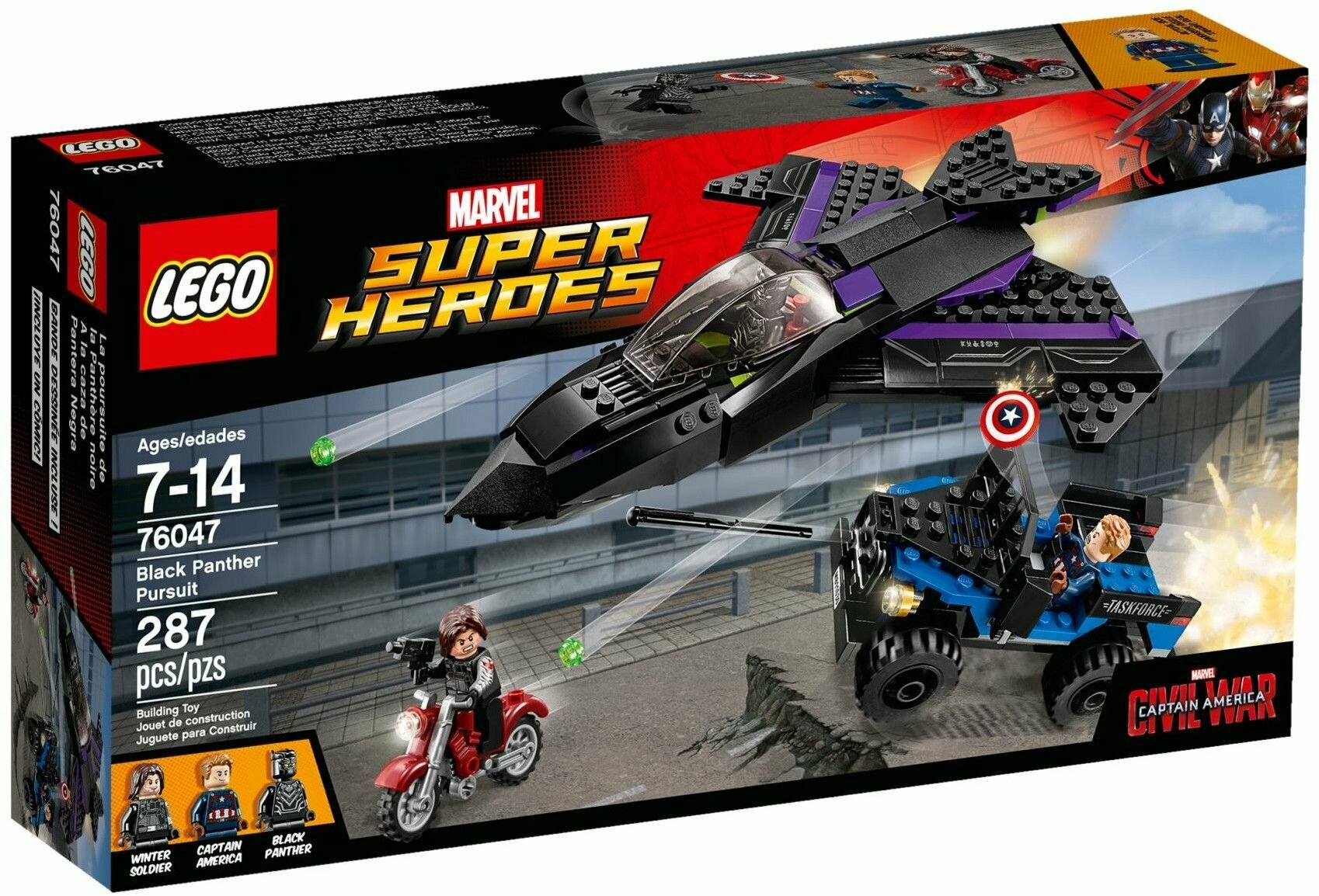 Конструктор LEGO Marvel Super Heroes 76047 Преследование Чёрной пантеры