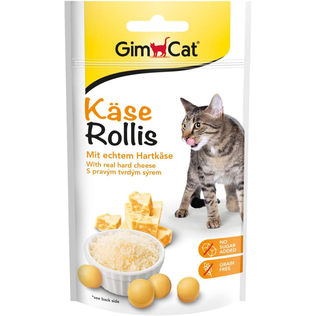 Витаминное лакомство для кошек GimCat Kase Rollis, с сыром, 40 г - фотография № 1