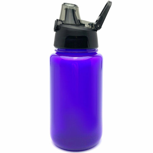 КК0147 Бутылка для воды с автоматической кнопкой, 500 ml, фиолетовый