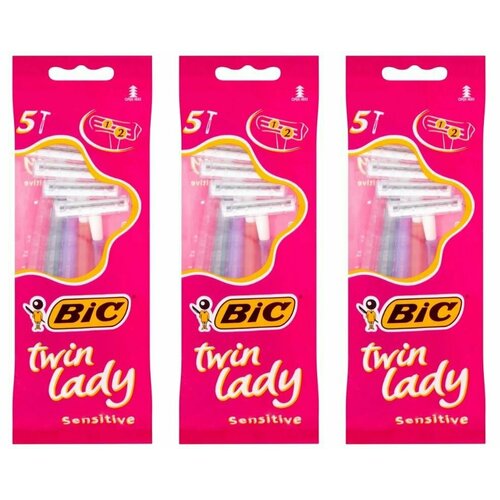 Bic Станок для бритья Twin Lady, 5 шт/ уп, 3 уп