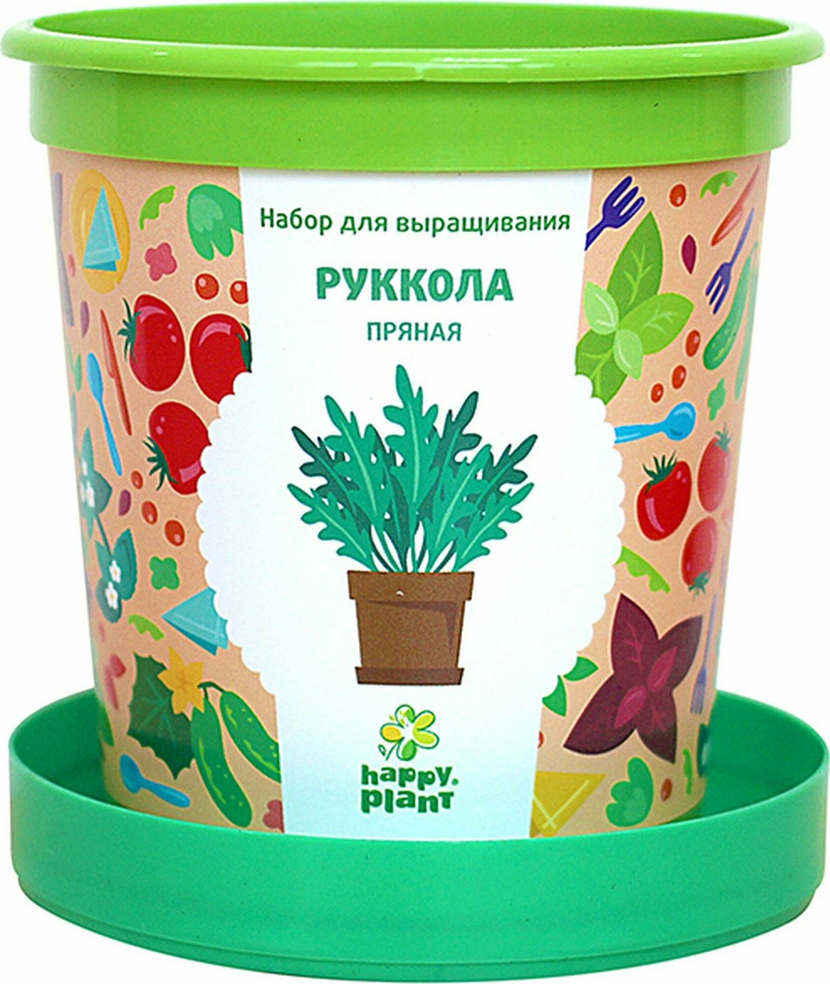 Набор, Happy Plant Горшок Руккола пряная для выращивания (бантик) - фото №7