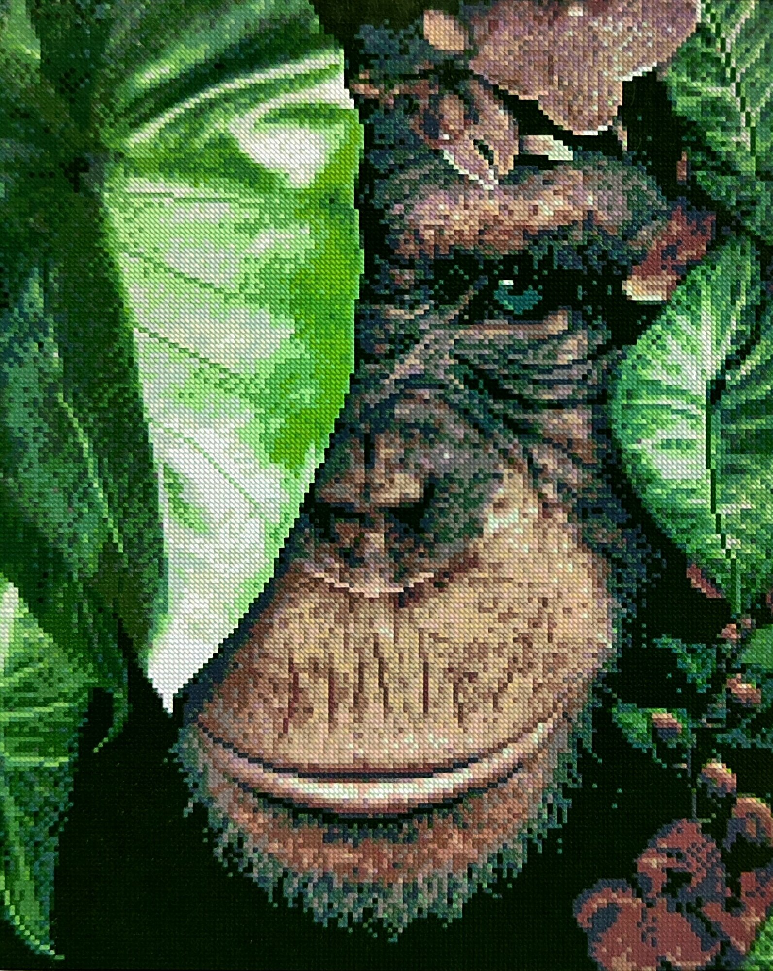 фото Алмазная мозаика квадратные стразы 40*50 радужная обезьяна, планета обезьян, макака, чёрно-белая, мартышка, поп-арт, абстракция, животные, саламандра