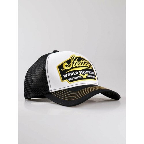 фото Бейсболка бейсболка с сеточкой stetson ,кепка trucker cap american heritage , кепка стетсон (черный / белый) мужская / женская ., размер 52-60, белый, черный panapanama
