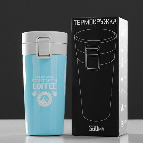 Термокружка, 380 мл, Style "Мастер К. Coffee", сохраняет тепло 8 ч, 17 x 7.5 см