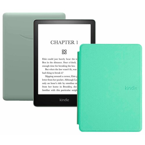 Электронная книга Amazon Kindle PaperWhite 2021 16Gb Ad-Supported Agave Green с обложкой ReaderONE PaperWhite 2021 Light Green