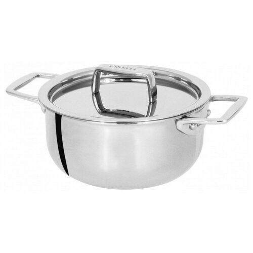 Мини кастрюля с крышкой, объем 0,4 л диаметр 10 см, нержавеющая сталь 18/10, цвет стальной, Cristel, Франция, F10CPF