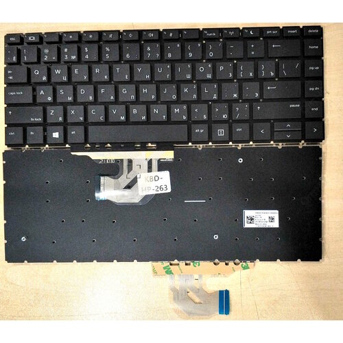 Клавиатура для ноутбука HP ProBook 440 G6, 445 G6, 440 G7, 445 G7 чёрная, без рамки вентилятор кулер для ноутбука hp probook 440 g6