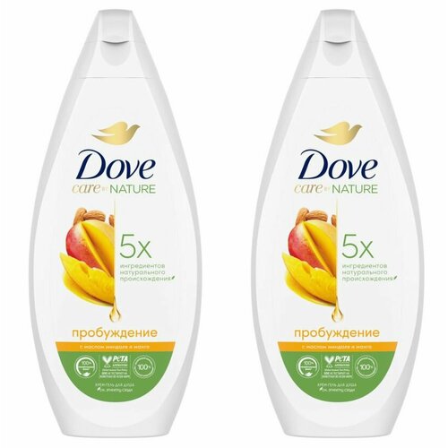 Dove Крем-гель для душа Пробуждение с маслом миндаля и манго, 250 мл, 2 шт