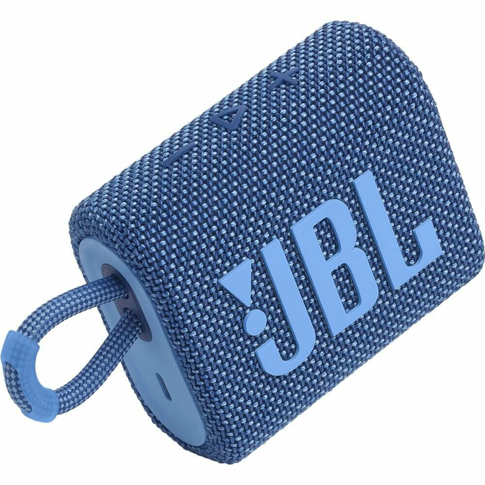 Портативная акустика JBL Go3 Eco Blue - фото №10