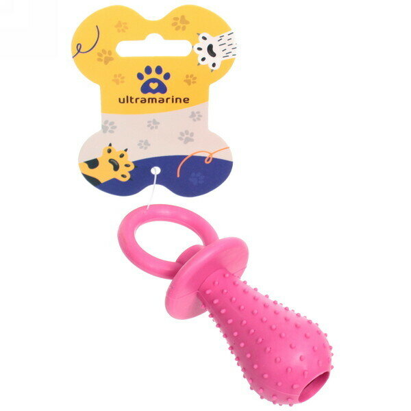 Игрушка для собаки «Bubble gum-Соска» 9,5см цвет розовый Ultramarine