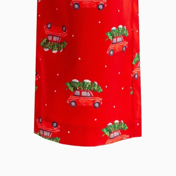 Пижама новогодняя женская KAFTAN Машинки, цвет красный, размер 44-46 - фотография № 8
