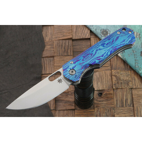 фото Кастомный нож mst knives technik (тимаскус/orange peel, m390/сатин) антарес