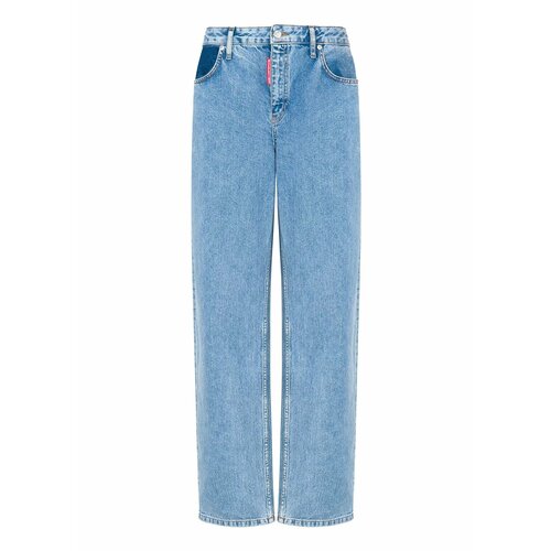 фото Джинсы бойфренды moschino jeans, размер 42/44, голубой