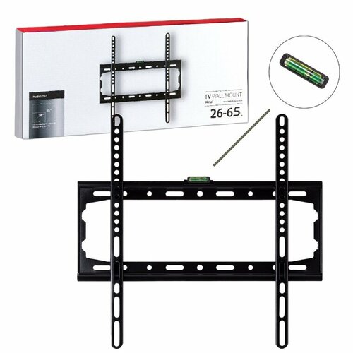 Кронштейн настенный для ТВ телевизора с наклоном 26-65, max 50 кг, наклонный, настенный, прочный