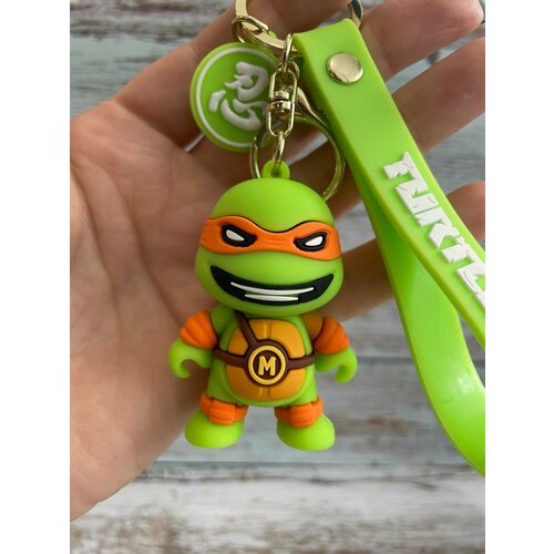 Брелок, оранжевый, зеленый