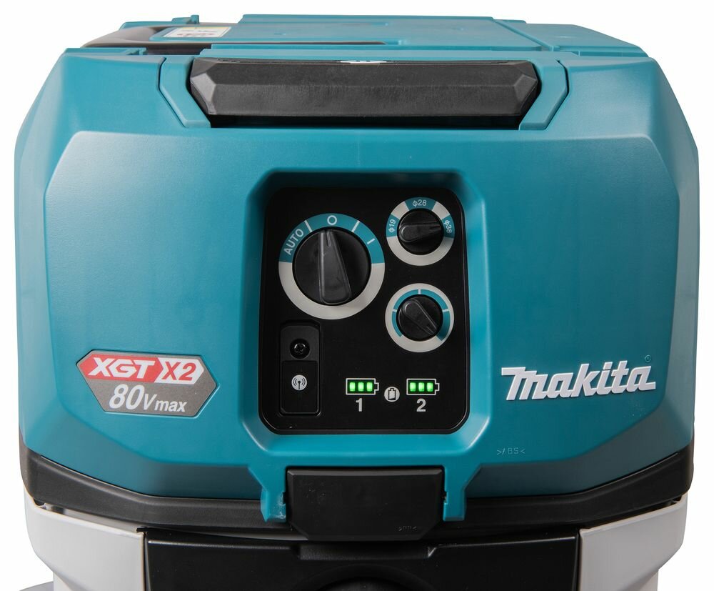 Аккумуляторный пылесос Makita, 2х40 В, 18 кПа, 40 л, c системой автоматического запуска, без АКБ и ЗУ, - фото №5
