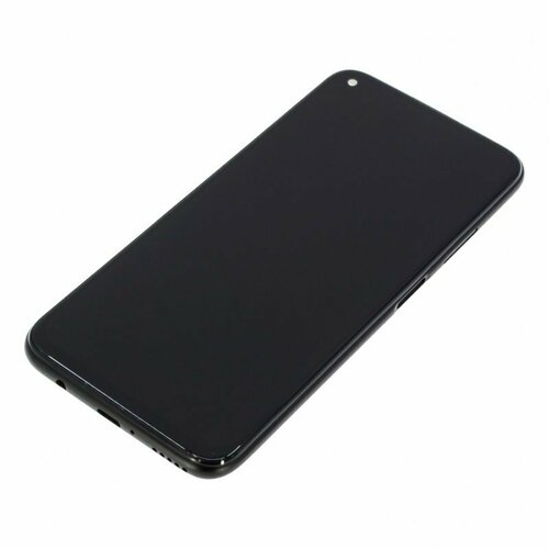 Дисплей для Huawei P40 Lite 4G (JNY-LX1) Nova 6 SE 4G (JNY-TL10) (в сборе с тачскрином) в рамке, черный, 100% противоударное стекло для huawei p40 lite 4g jny lx1 nova 6 se 4g jny tl10
