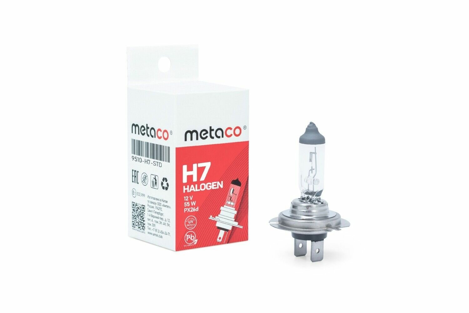 Лампа Галогеновая H7 12v 55w Px26d METACO арт. 9510-H7-STD