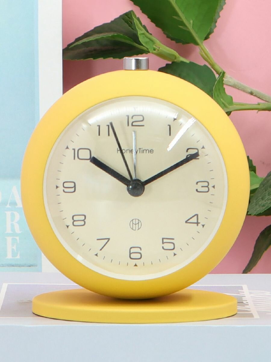 Часы настольные с будильником Clock UFO yellow