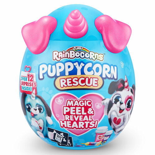 фото Игровой набор-сюрприз zuru rainbocorns puppycorn rescue в яйце, розовые уши и рог