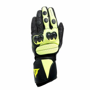 Мотоперчатки мужские кожаные длинные Dainese IMPETO D-DRY GLOVES Black/Fluo-Yellow, S