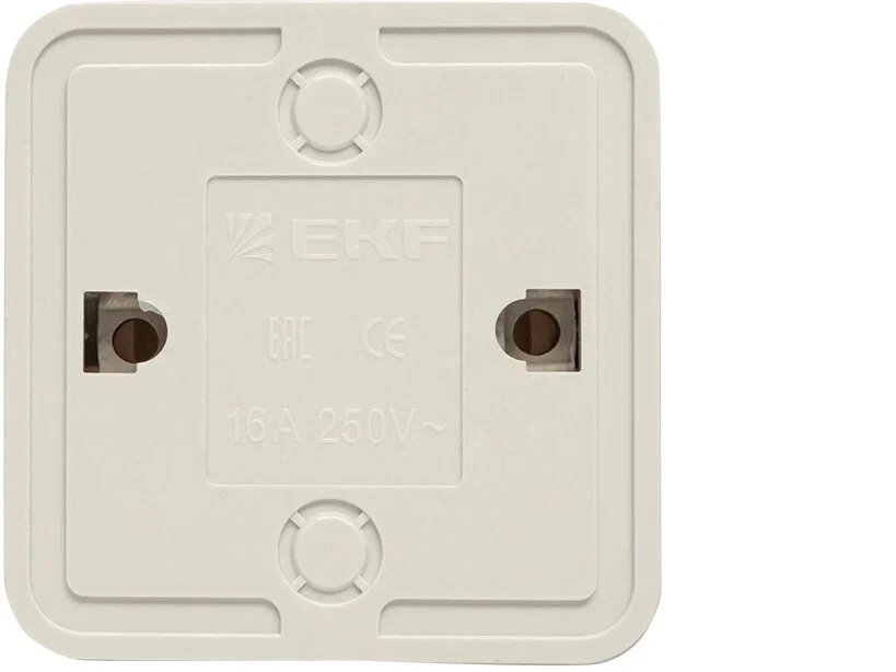 ENR10-022-10 Рим Розетка 1-местная 10А без заземления белая EKF - фото №6