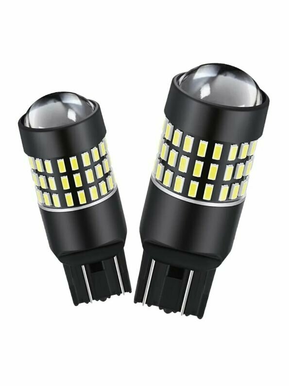 Светодиодная LED лампа W21/5W / Т20 / 7443 дхо стоп сигнал двухдиапазонные комплект 1шт