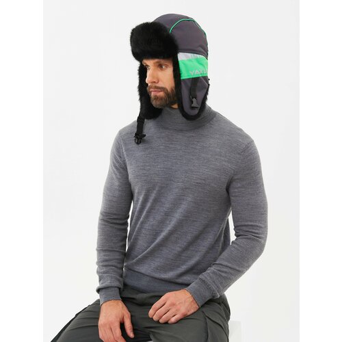 Шапка ушанка HUNTSMAN, размер 56-58, серый