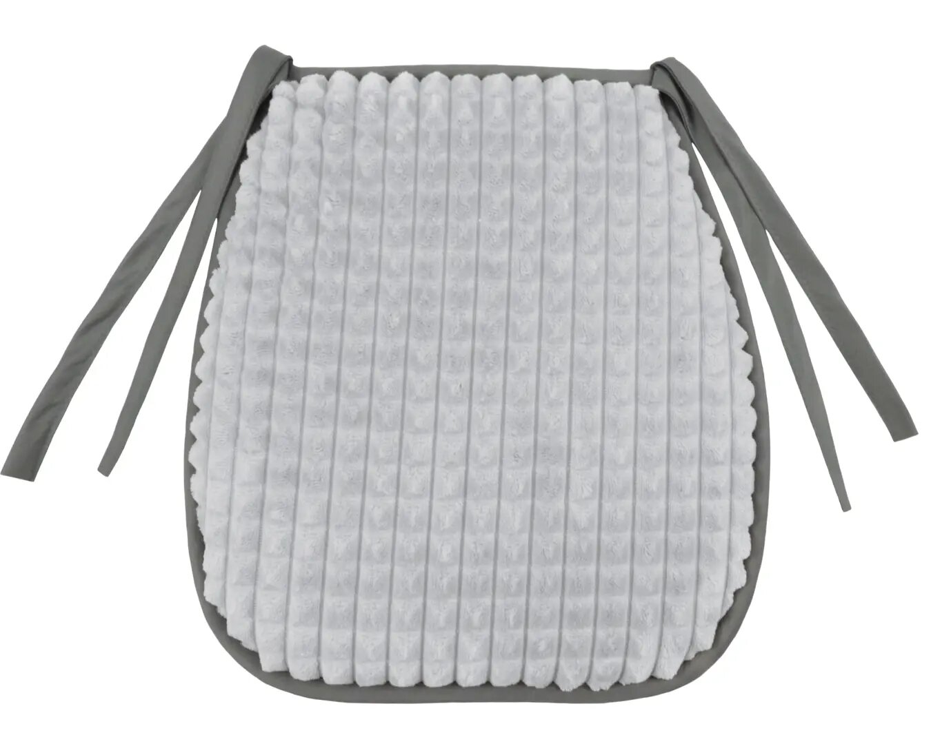 Галета для стула Плюш 38x40 см цвет серый