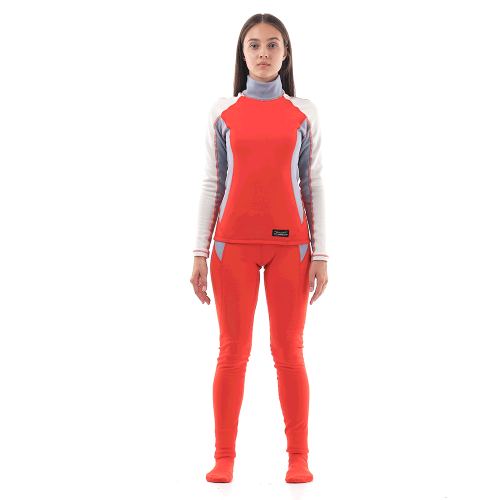 Термобелье женское зимнее Dragonfly Polartec Orange-Grey XS