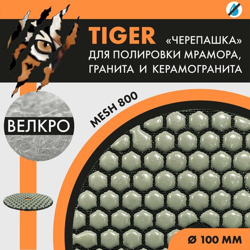 Диск шлифовальный TIGER (без вод. охл.)100 мм,№800 1 шт.