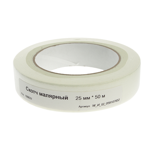 Скотч малярный 25ммх50м TECHROLL