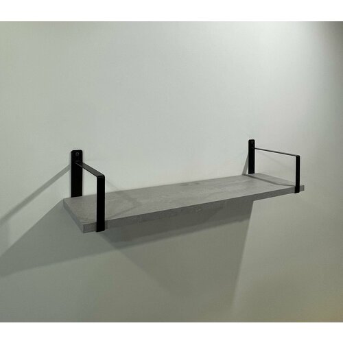 Полка настенная на металлическом каркасе толедо, цвет серый