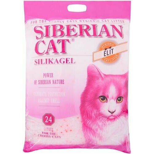 Наполнитель Сибирская кошка для привередливых кошек, розовые гранулы 24л 10% , 1 шт
